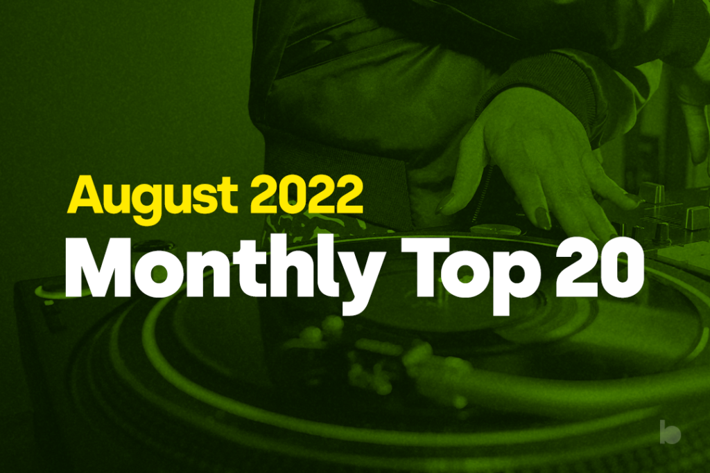 The most played tracks of the month