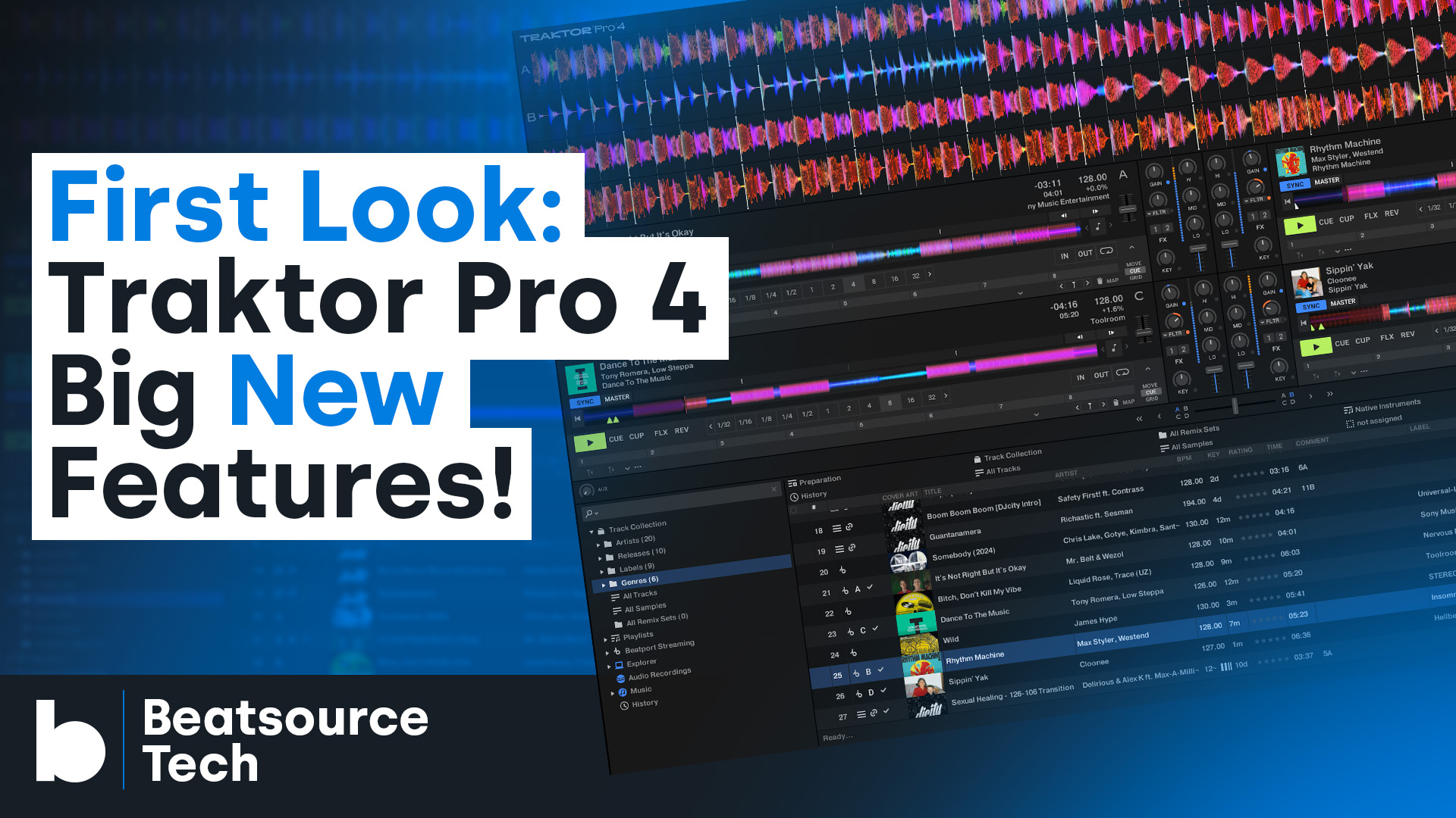 Traktor Pro 4 First Look - Big New Features!: Beatsource Tech
