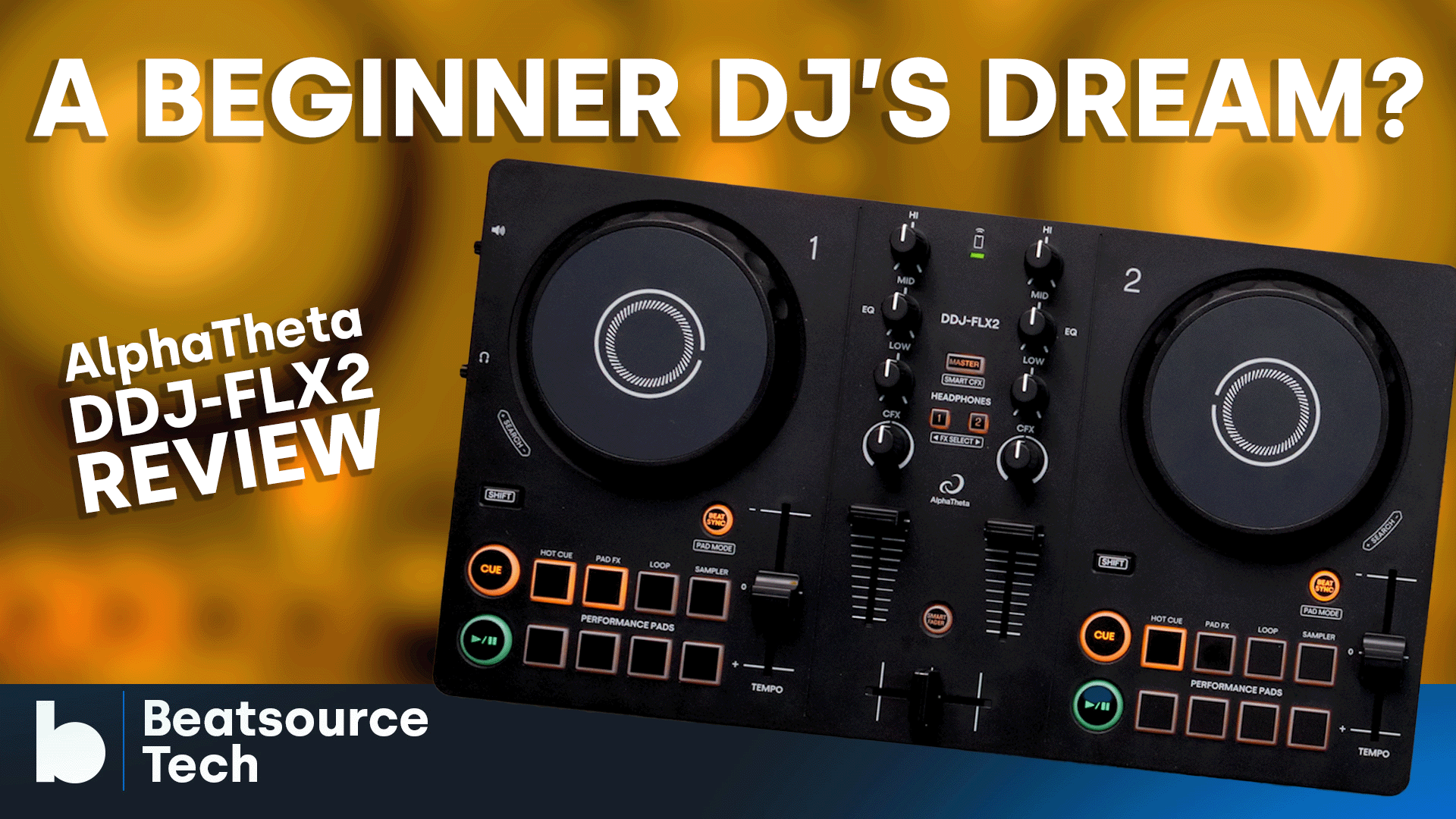 A Beginner DJ's Dream Controller? AlphaTheta DDJ-FLX2 Review: Beatsource Tech